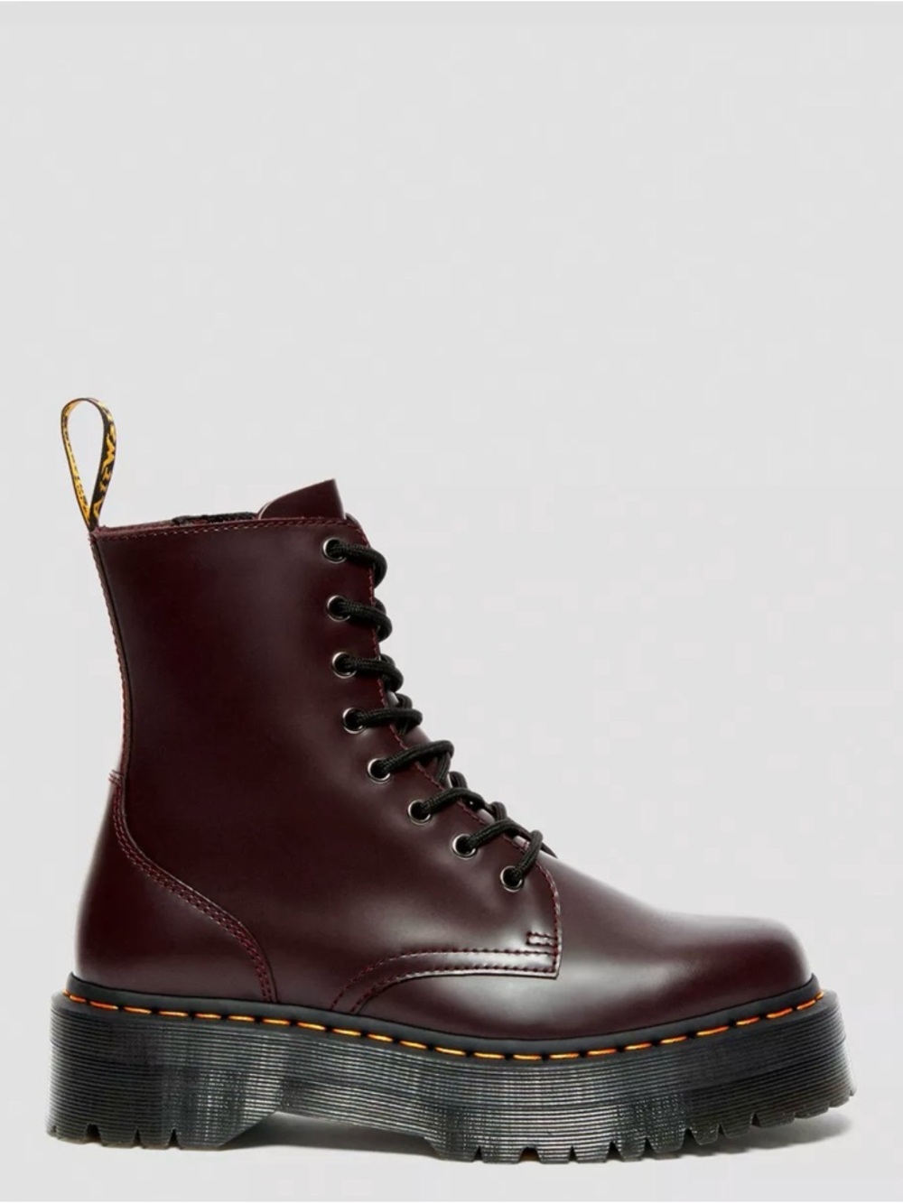 NWT Dr. Martens Jadon Smooth Leather Platform Burgundy Women Size 8